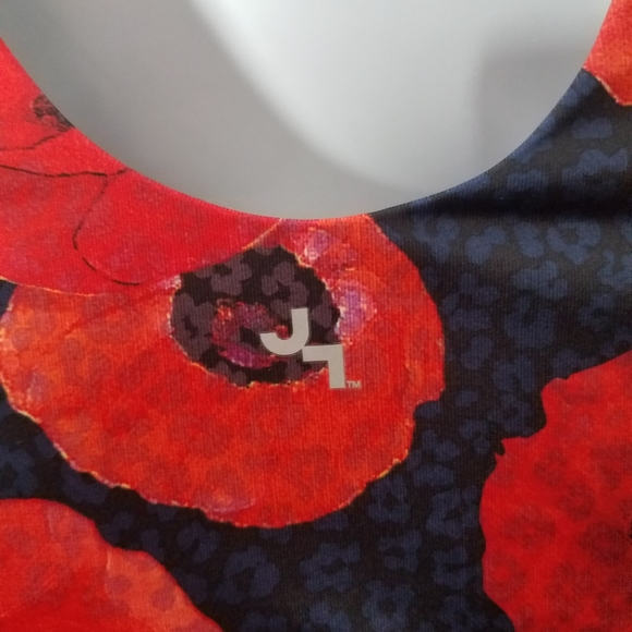 Poppy Flower Cute Floral Cheetah Sports Bra - Picture 5 of 8